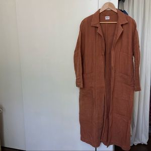 ESBY APPAREL Baronne Linen Duster - clay